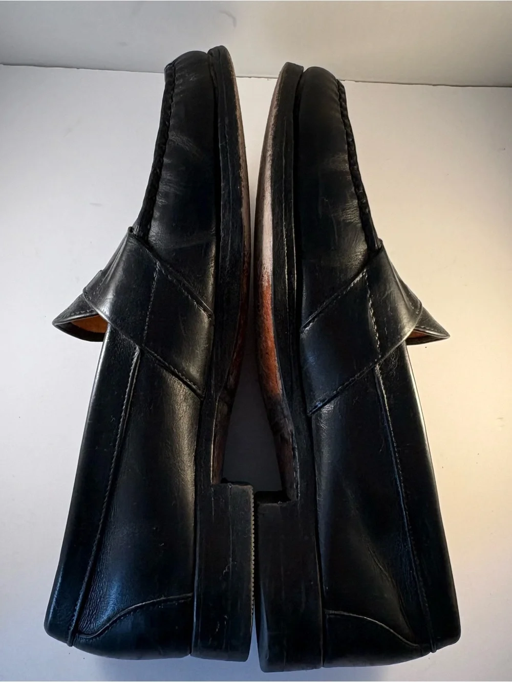 Allen Edmonds Mens Sz 13 A Cameron Penny Loafers Black Leather Slip On Shoes USA